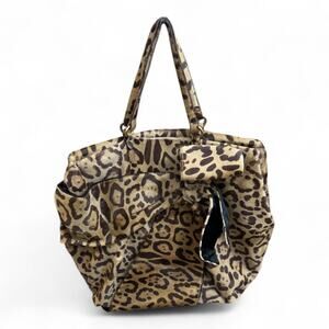 Valentino RED Garavani Leopard Bow Calf Hair Tote Bag